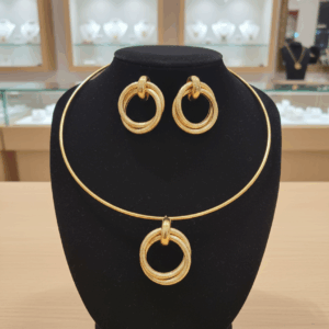 Conjunto Círculos Dourados