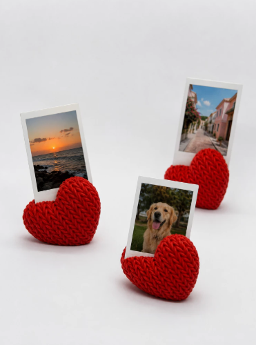 Porta Fotos Coração 3D – Charme e Personalidade para Seu Ambiente - Imagem 3