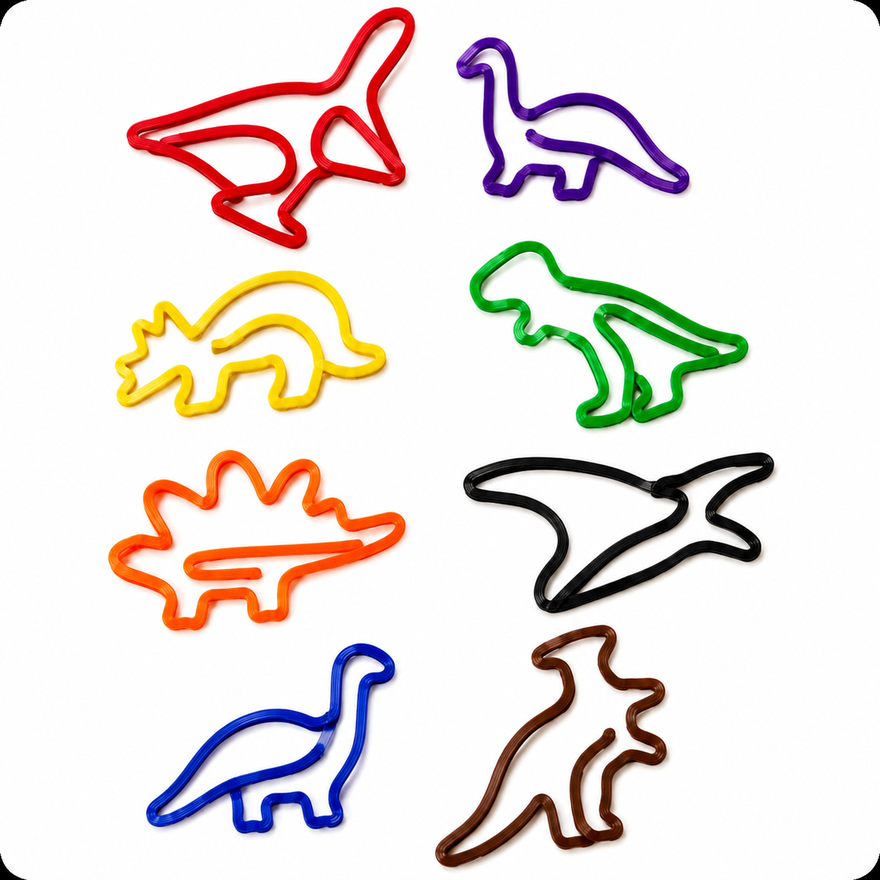 Clips Decorativos em Formato de Dinossauro Impressão 3D - 20 Unidades - Imagem 3