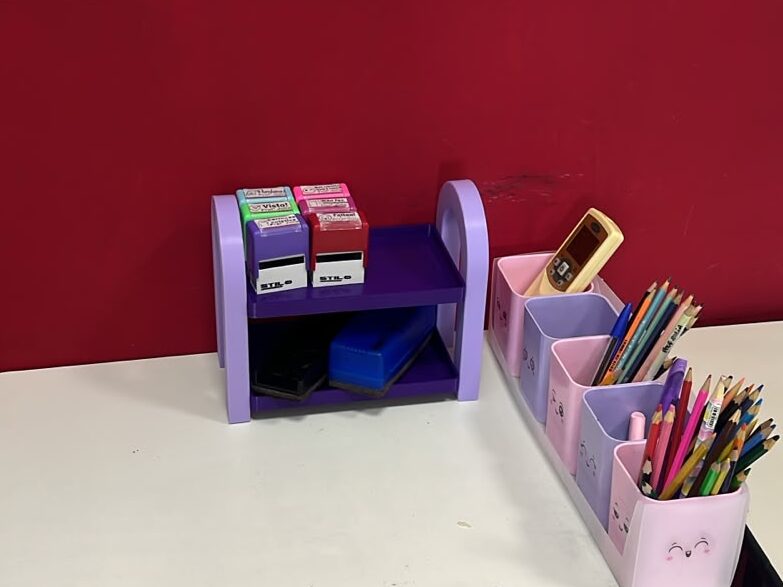 Organizador Criativo de Mesa 2 Andares - Imagem 9